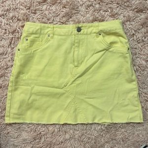 Forever 21 Yellow Mini Skirt